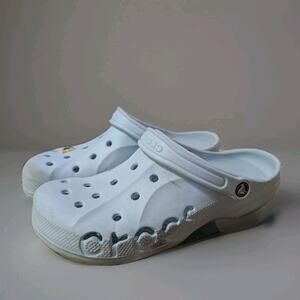 Crocs Adult Baya Clogs Light Blue Men's 11 Shoes Breathable Comfort Slip Ons